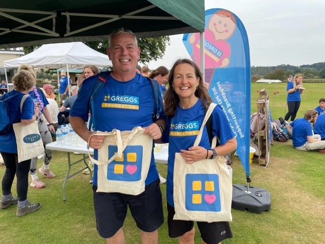 Team Dimensions walk 16 miles to support The Greggs Foundation.