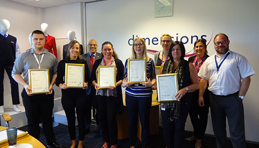 Dimensions celebrates first NVQ graduates!