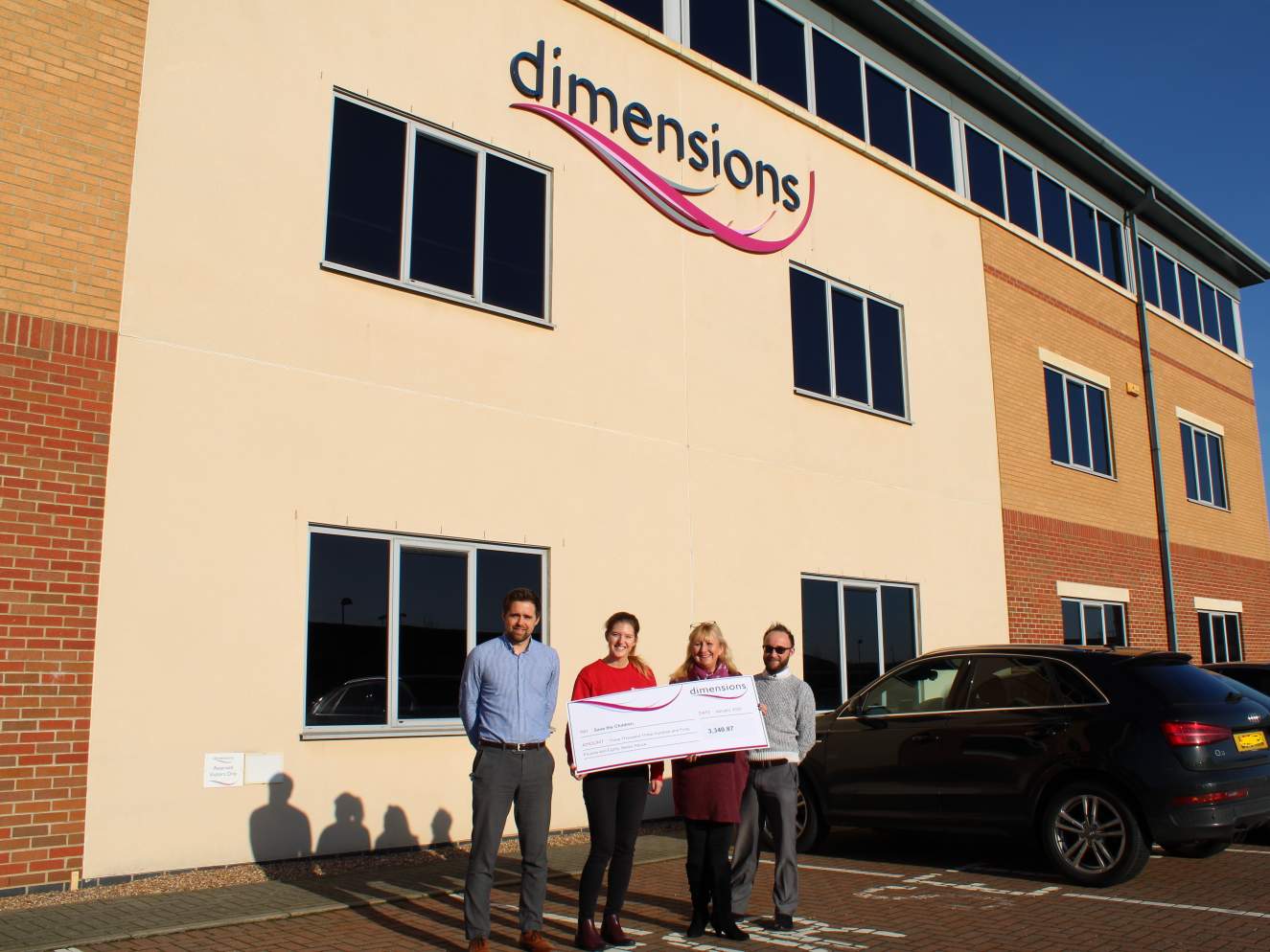 Dimensions raise five-figure sum for trio of charities in 2019